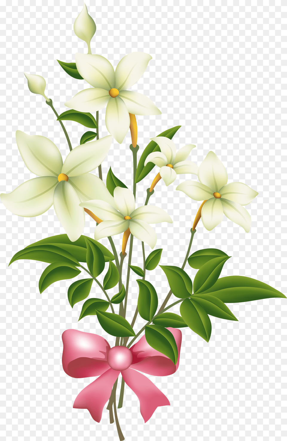 Jasmine Flower Clipart Black And White Graphic Download Pink Jasmine Flower Clipart, Plant, Flower Arrangement, Pattern, Art Free Png