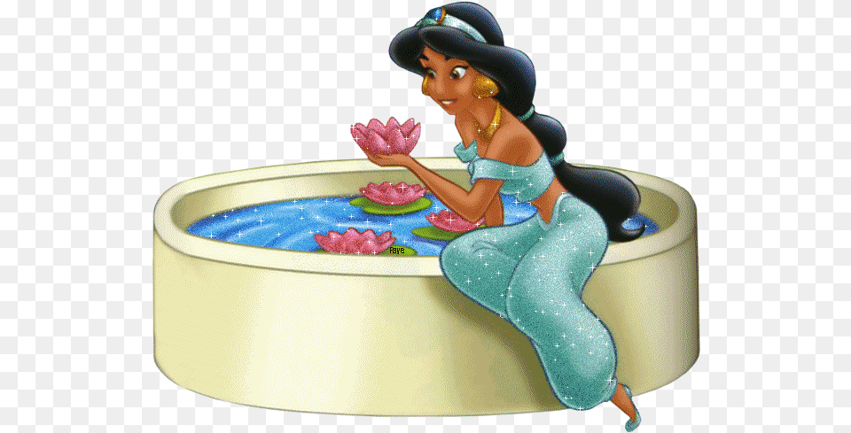 Jasmine Glitter Plaatjes Princess Jasmine With Flower, Tub, Hot Tub, Adult, Female Free Transparent Png
