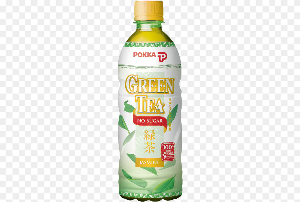 Jasmine Green Tea No Sugar Pokka Green Tea, Food, Ketchup, Bottle, Beverage Free Png Download