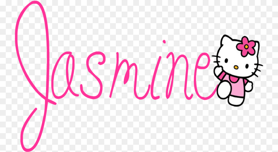 Jasmine Name Can Someone Make Me A Name Jasmine Name Hello Kitty, Purple, Animal, Cat, Mammal Free Transparent Png