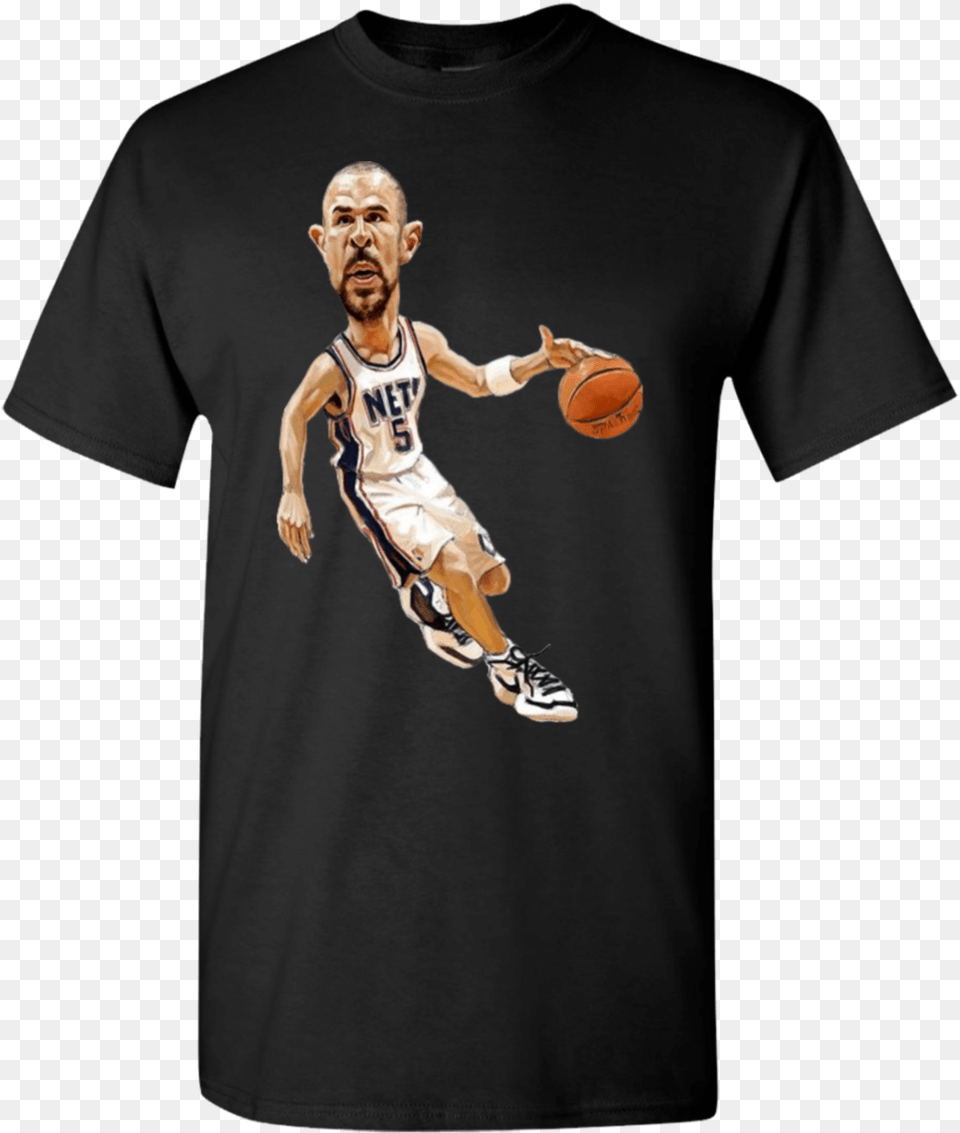 Jason Kidd New Jersey Nets T Shirt, T-shirt, Clothing, Ball, Basketball Png Image