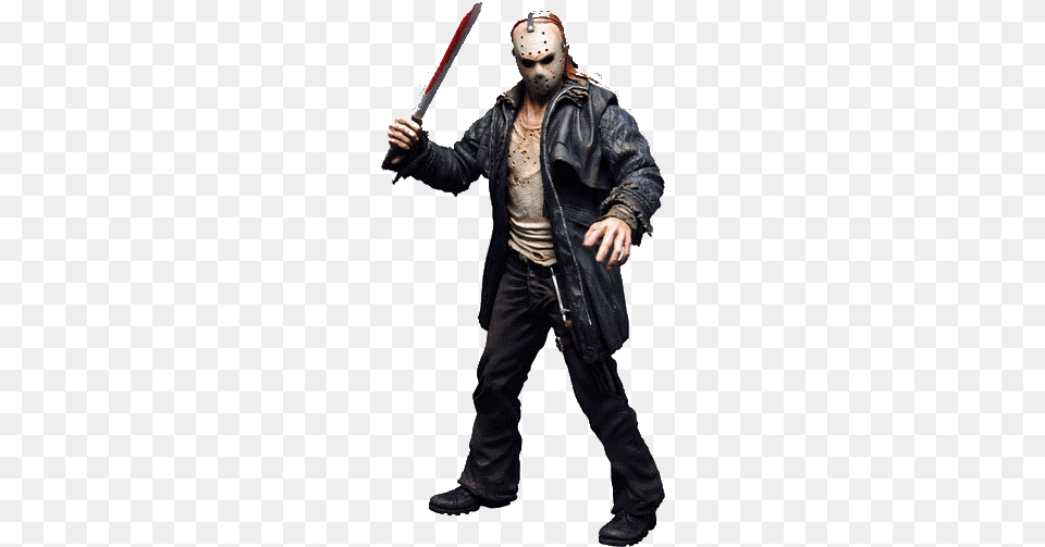 Jason Voorhees Cinema Of Fear 2009 Remake Action Figure Friday The, Clothing, Coat, Jacket, Adult Png Image