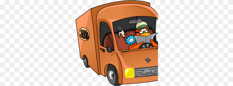Java Delivery Truck Club Penguin Wiki Fandom Club Penguin In A Car, Moving Van, Transportation, Van, Vehicle Free Png