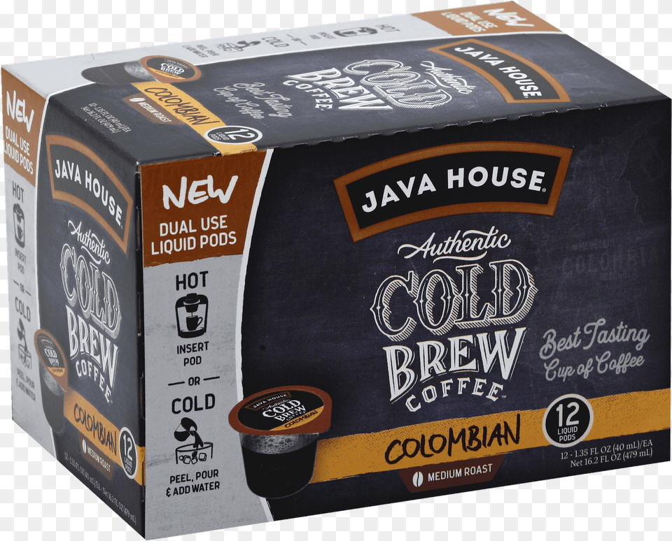 Java House Cold Brew Coffee Java House Cold Brew Coffee Pods, Cup, Box, Beverage, Alcohol Free Png Download