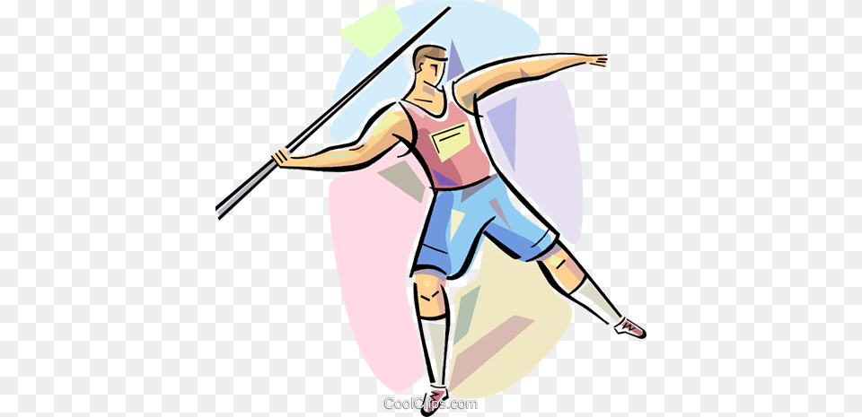 Javelin Royalty Vector Clip Art Illustration, Spear, Weapon, People, Person Free Transparent Png