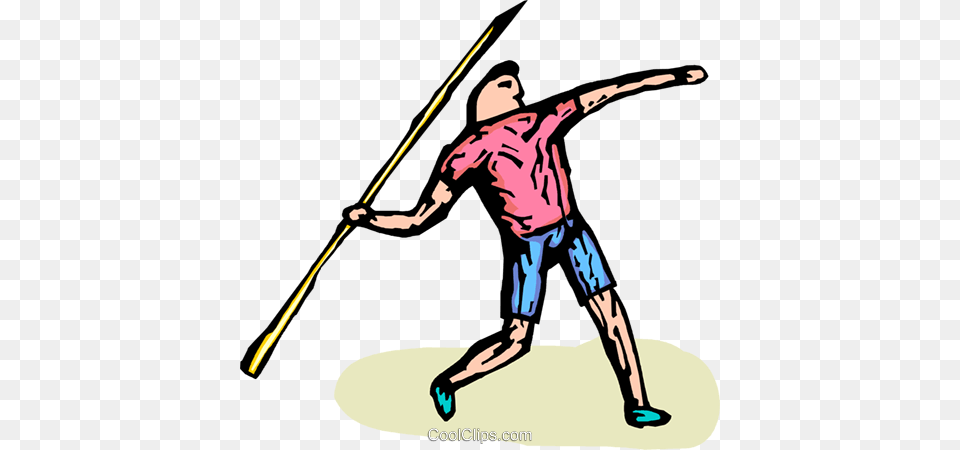 Javelin Thrower Royalty Vector Clip Art Illustration, People, Person, Team, Team Sport Free Transparent Png