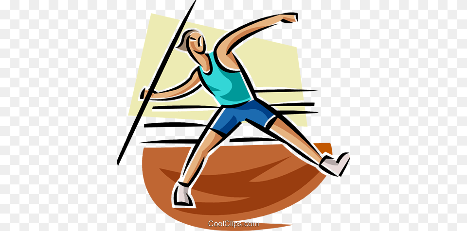 Javelin Toss Royalty Vector Clip Art Illustration, Acrobatic, Person, Pole Vault, Sport Png Image