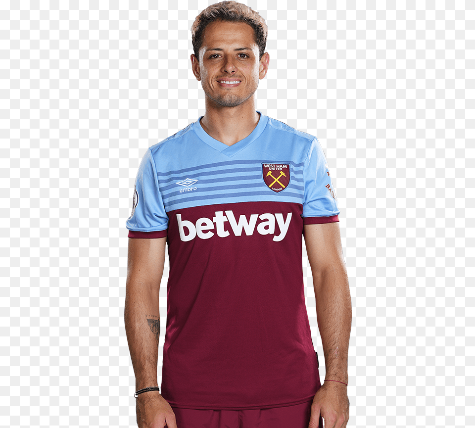 Javier Hernndez Balczar Aaron Cresswell West Ham, T-shirt, Clothing, Shirt, Person Free Png