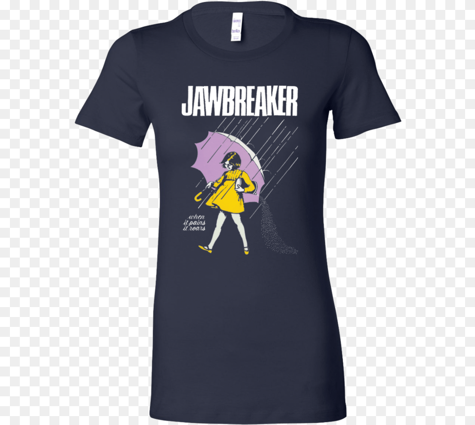 Jawbreaker Salt Girl Womens Navy Tee, Clothing, T-shirt, Shirt, Person Free Png Download
