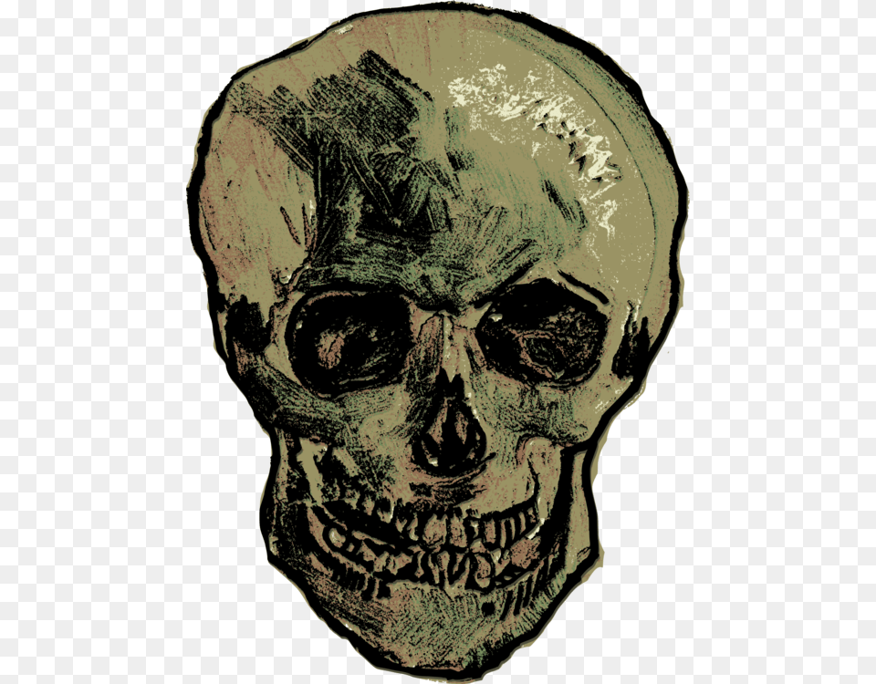 Jawheadskull Skull Van Gogh, Adult, Male, Man, Person Free Png