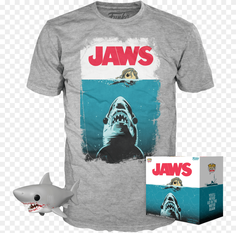Jaws Funko Pop Shirt, Clothing, T-shirt, Adult, Male Free Png Download