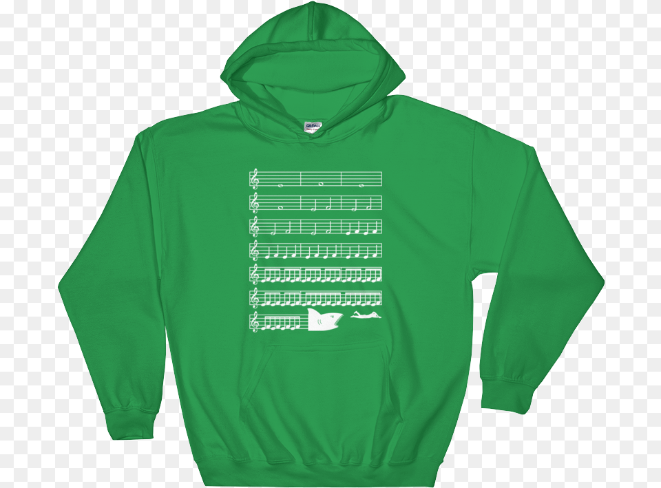 Jaws Music Treble Clef Funny Hoodie Hoodie, Clothing, Hood, Knitwear, Sweater Free Transparent Png