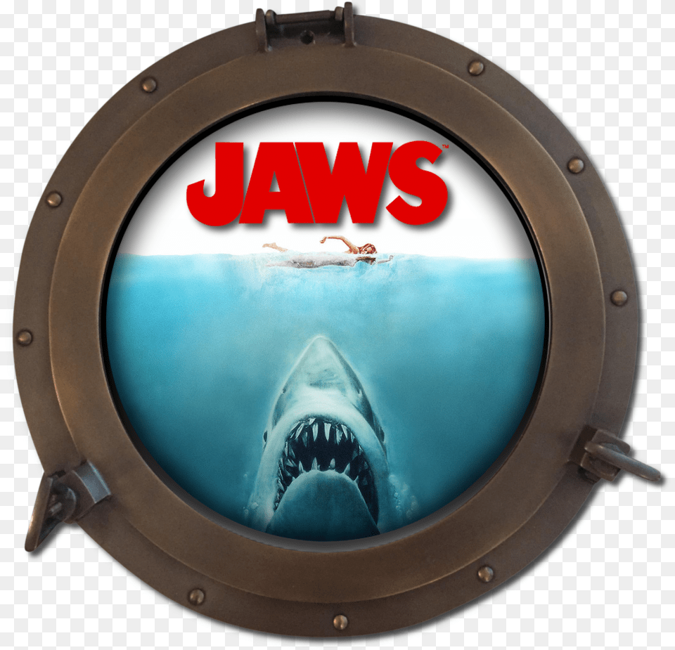 Jaws Poster, Window, Porthole, Animal, Fish Free Png Download