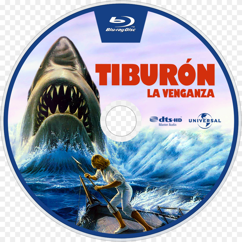 Jaws The Revenge Movie Poster, Disk, Dvd, Person, Animal Png