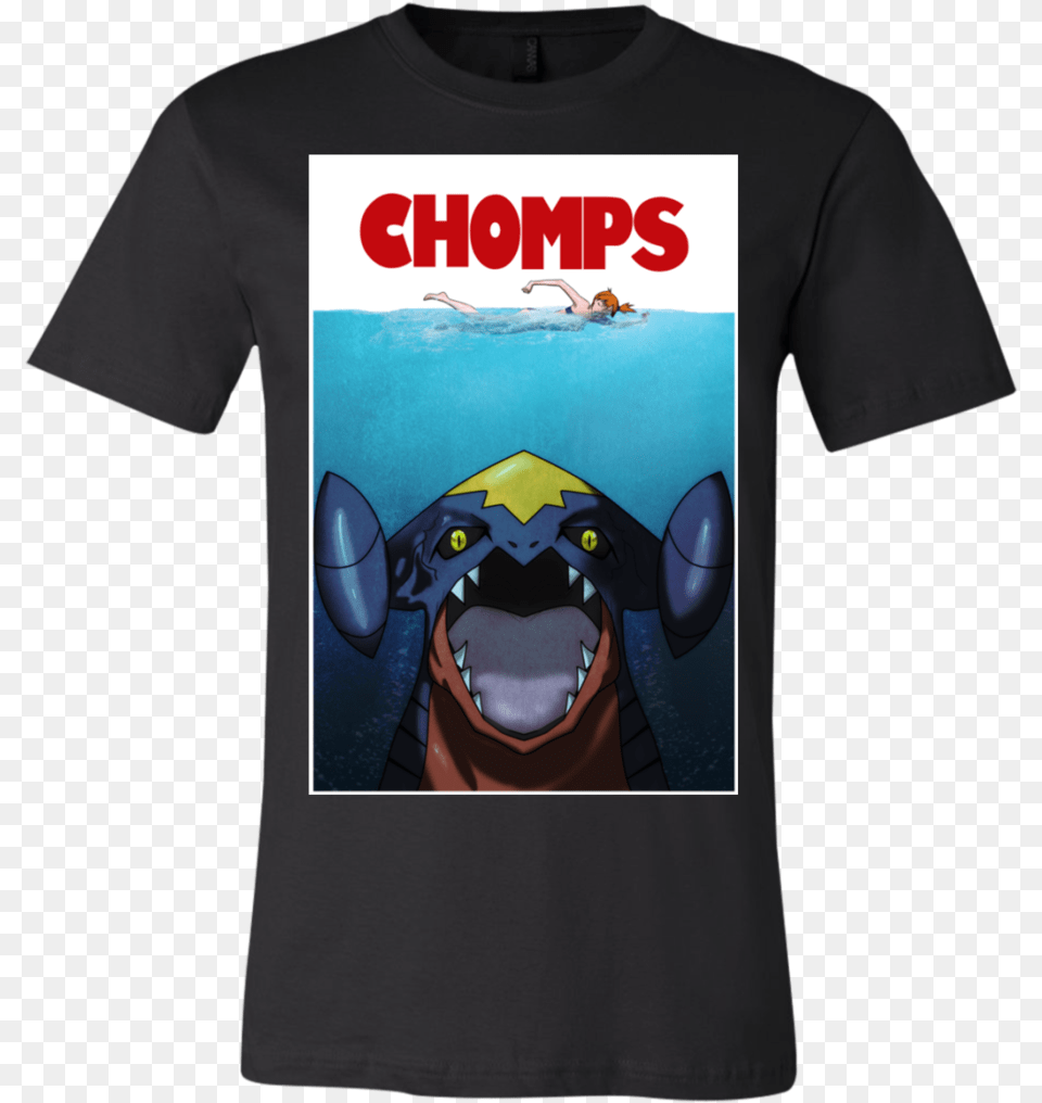 Jawsome Chomps Bella Unisex Tee Garchomp Jaws, Clothing, T-shirt, Outdoors, Water Png Image