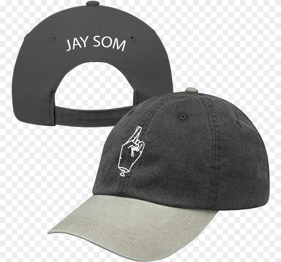 Jay Som Fingers Crossed Hat Black Baseball Cap, Baseball Cap, Clothing Png Image