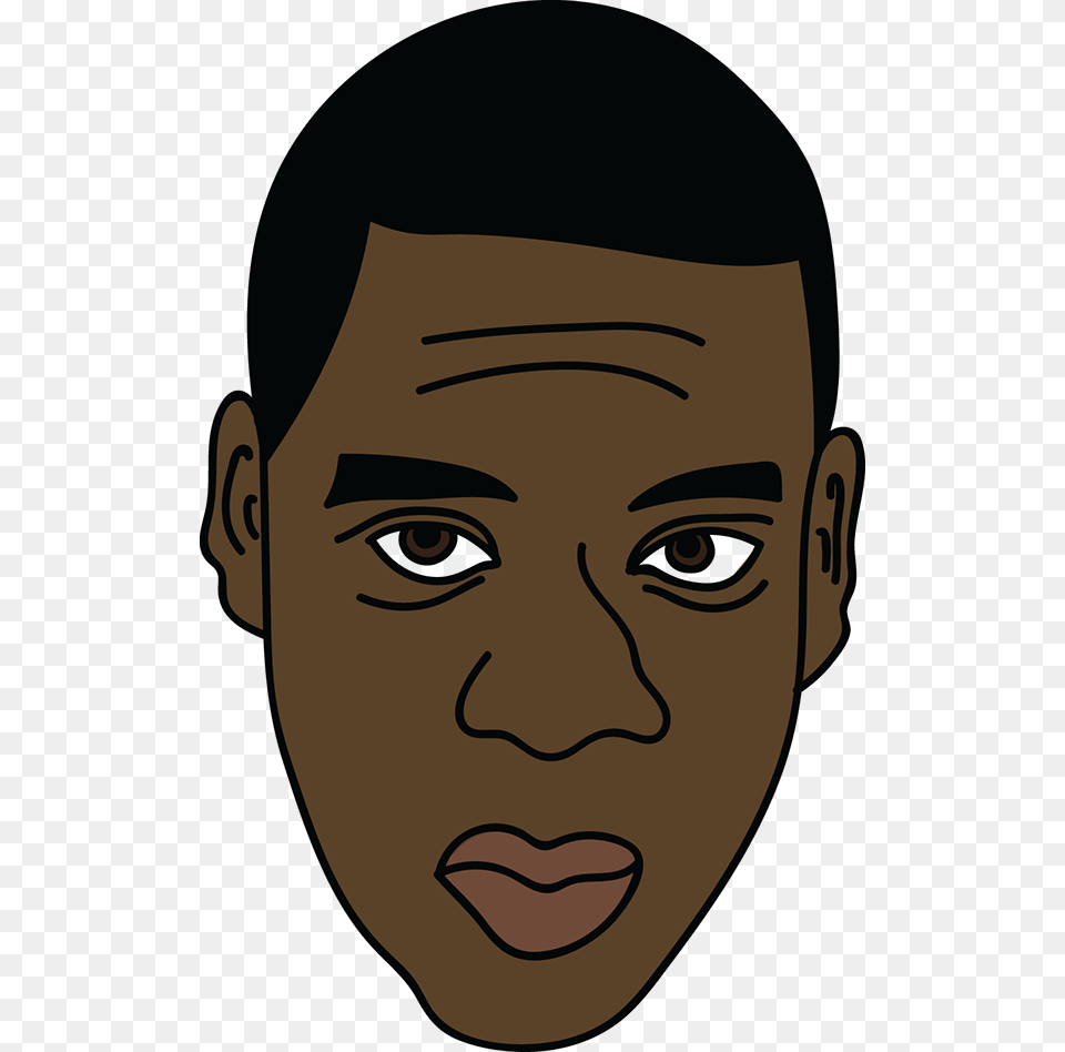 Jay Z Cartoon Sticker Cartoon, Face, Head, Person, Photography Free Png