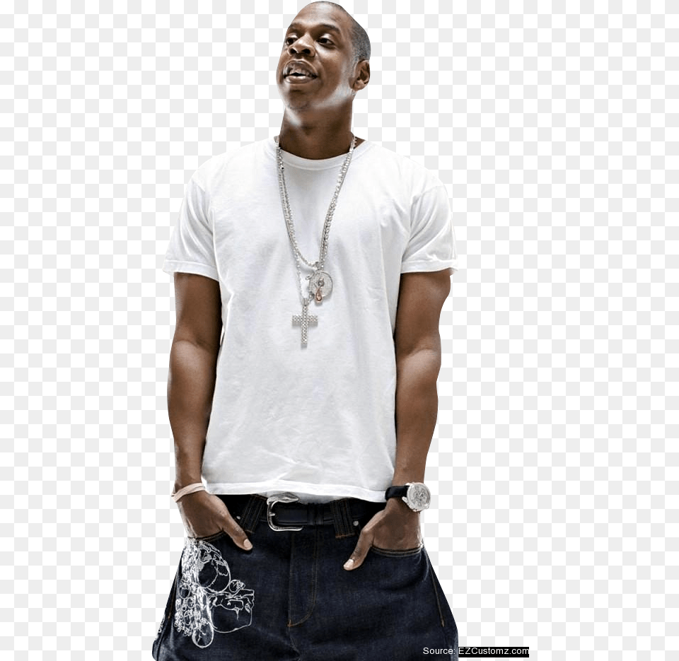 Jay Z Hip Hop Rap Music Singer Rapper With White T, Accessories, Pendant, T-shirt, Clothing Png