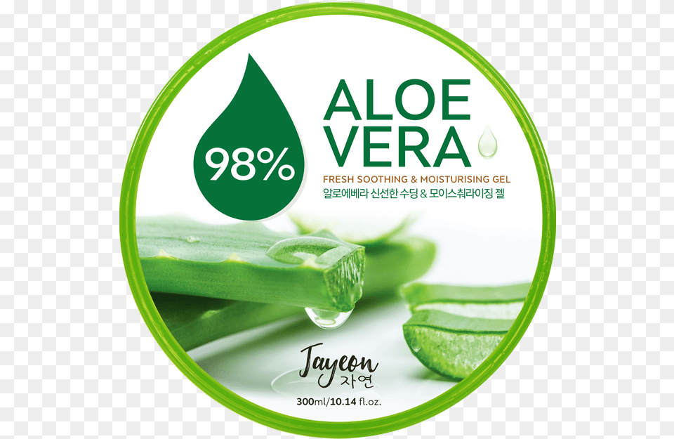 Jayeon Aloe Vera 300ml Aloe Vera Gel Logo, Plate, Food, Produce Free Transparent Png