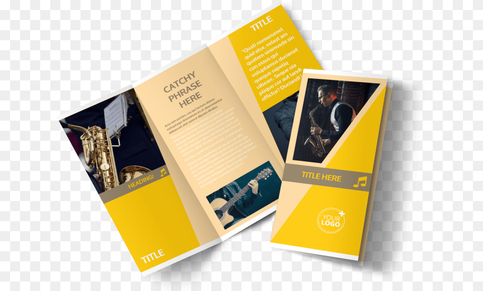 Jazz Band Brochure Template Preview Graphic Design, Poster, Advertisement, Person, Man Png