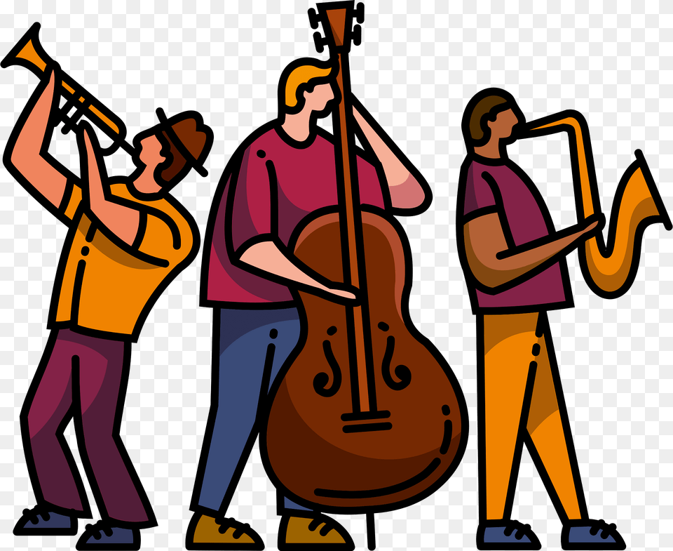 Jazz Band Clipart, Person, Performer, Musician, Musical Instrument Png