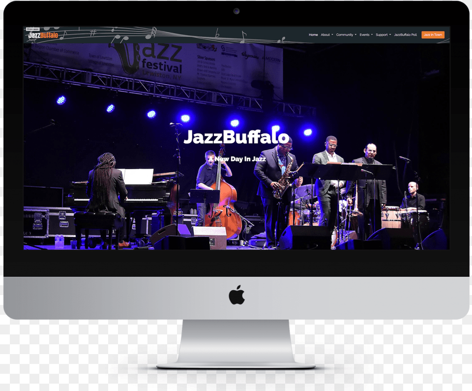 Jazz Buffalo Website Home Screen Led Backlit Lcd Display, Stage, Concert, Crowd, Person Free Png
