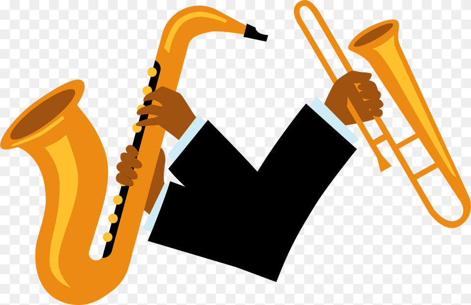 Jazz Hands Clipart, Musical Instrument, Saxophone, Person Free Png Download