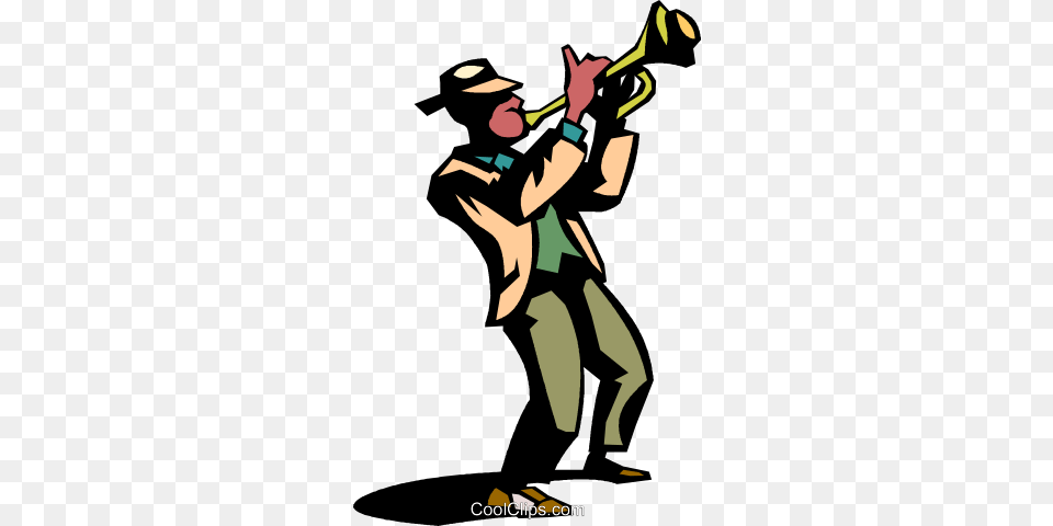 Jazz Musician Royalty Vector Clip Art Illustration, Brass Section, Horn, Musical Instrument, Person Png Image