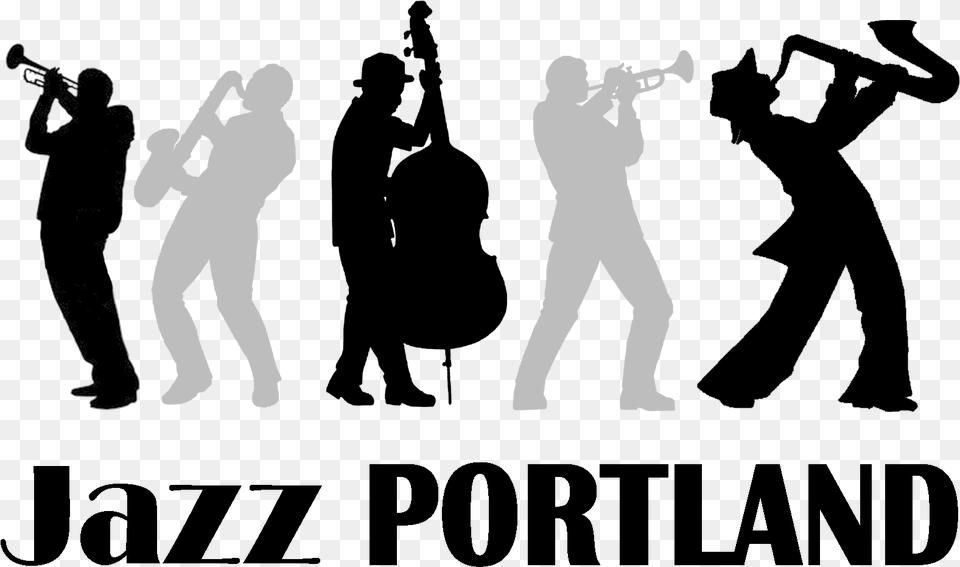 Jazz Portland Jazz Band Silhouette, Adult, Person, Man, Male Free Transparent Png