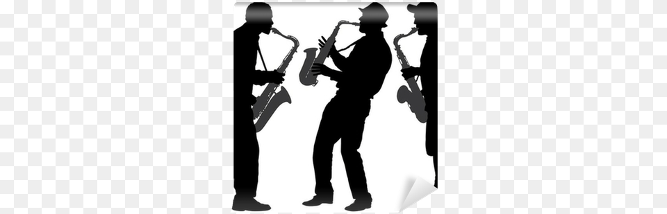 Jazz Saxophone Silhouette, Musical Instrument, Group Performance, Leisure Activities, Person Free Png Download
