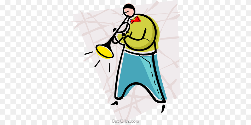 Jazz Trumpet Player Royalty Vector Clip Art Illustration, Musical Instrument, Brass Section, Horn, Ammunition Png