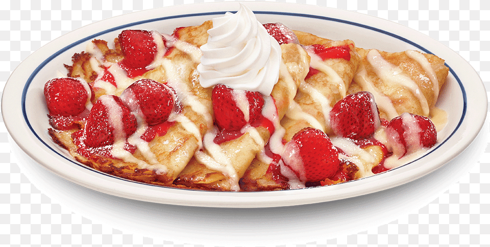 Jbkvafcfwjh8zfgsl8th Strawberry And Cream Crepes Ihop, Dessert, Food, Pizza, Ice Cream Free Transparent Png