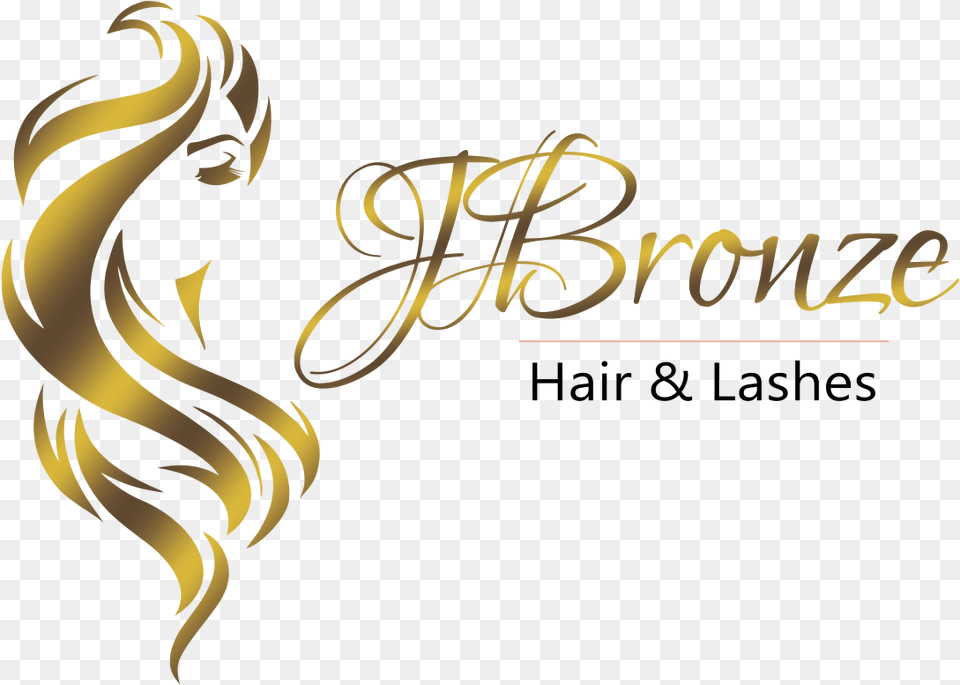 Jbronze Hair And Lashes Gold Transparent Hair Logo, Calligraphy, Handwriting, Text, Person Free Png Download