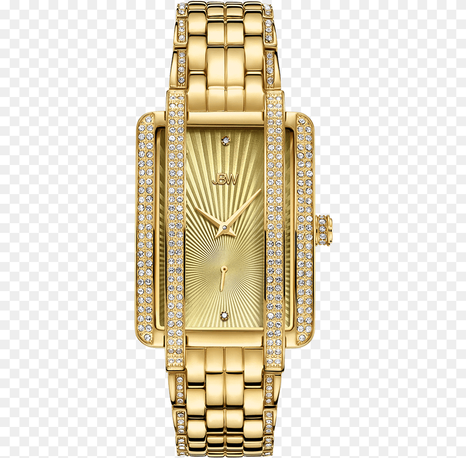 Jbw Mink J6358b Gold Diamond Watch Front Jbw Watches Mink, Arm, Body Part, Person, Wristwatch Png Image