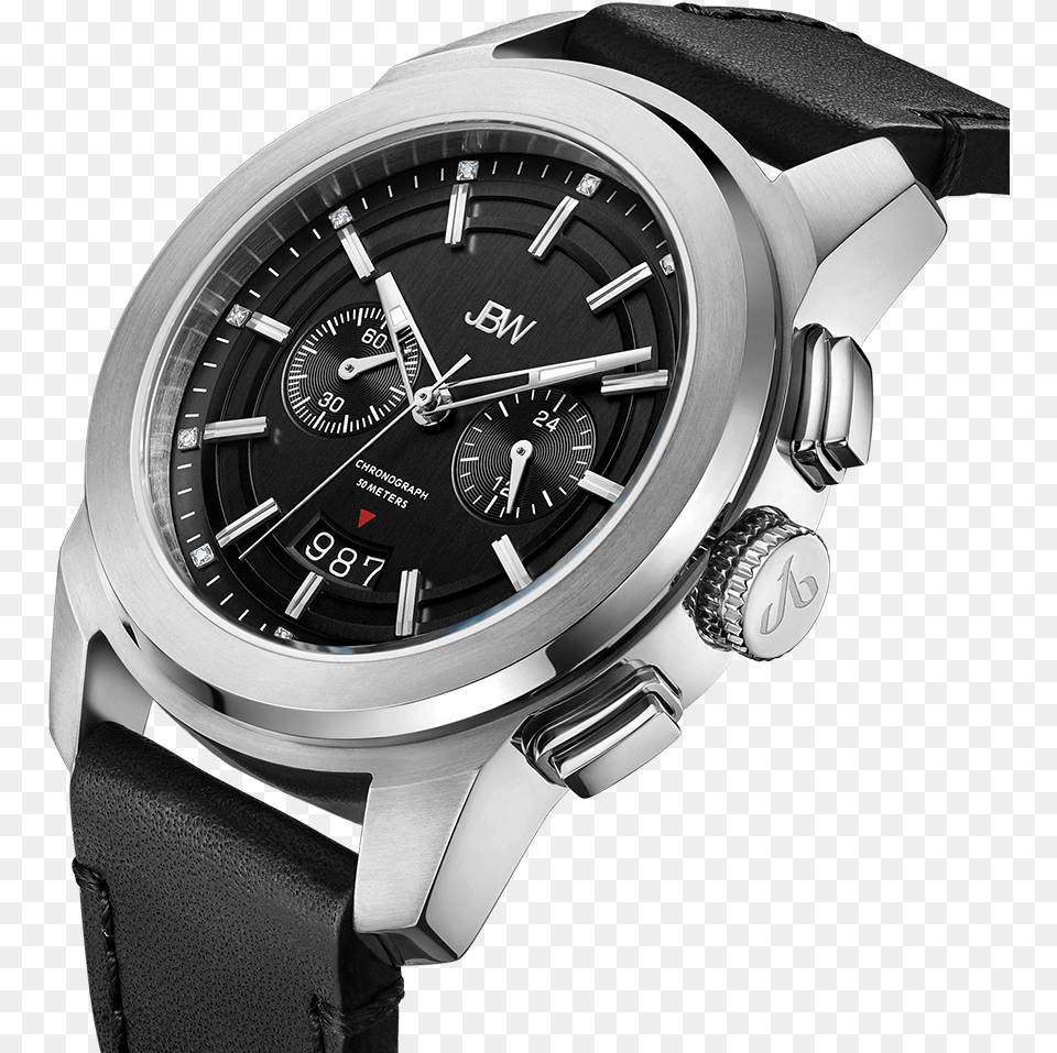 Jbw Mohawk J6352a Stainless Steel Black Leather Diamond, Arm, Body Part, Person, Wristwatch Free Png Download