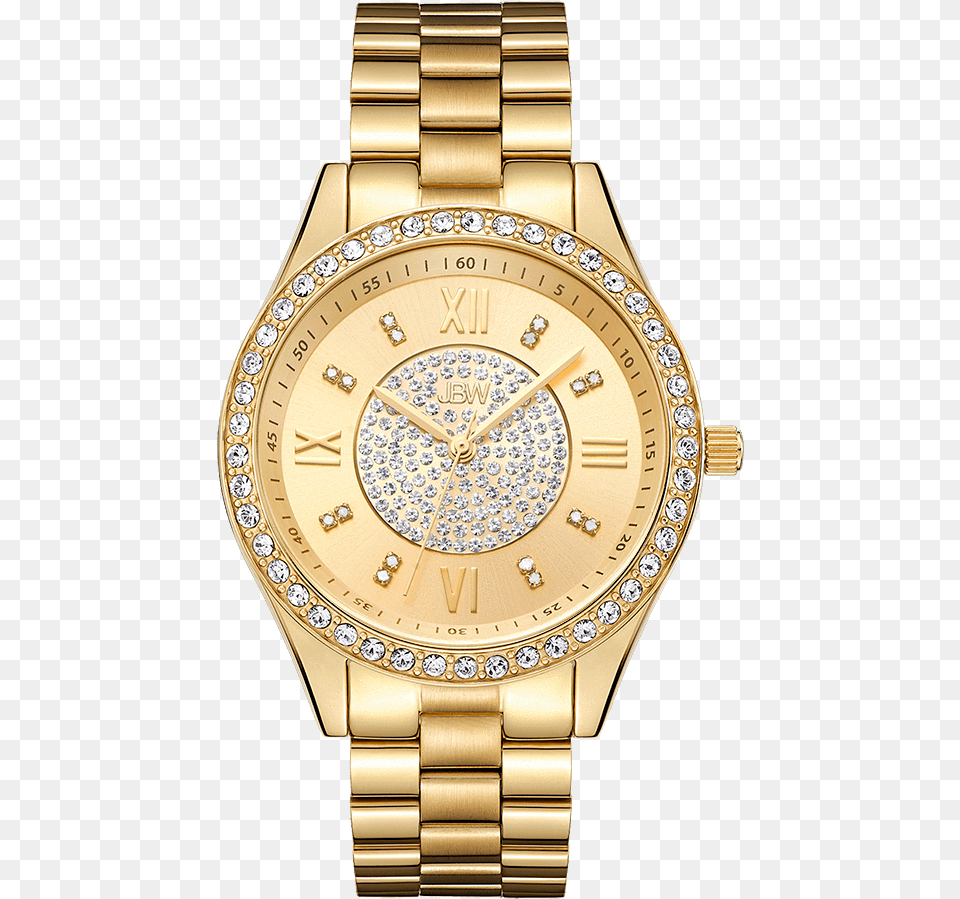 Jbw Mondrian J6303b Gold Gold Diamond Watch Bracelet Wbd1120 Bb0930 Tag Heuer, Arm, Body Part, Person, Wristwatch Png Image