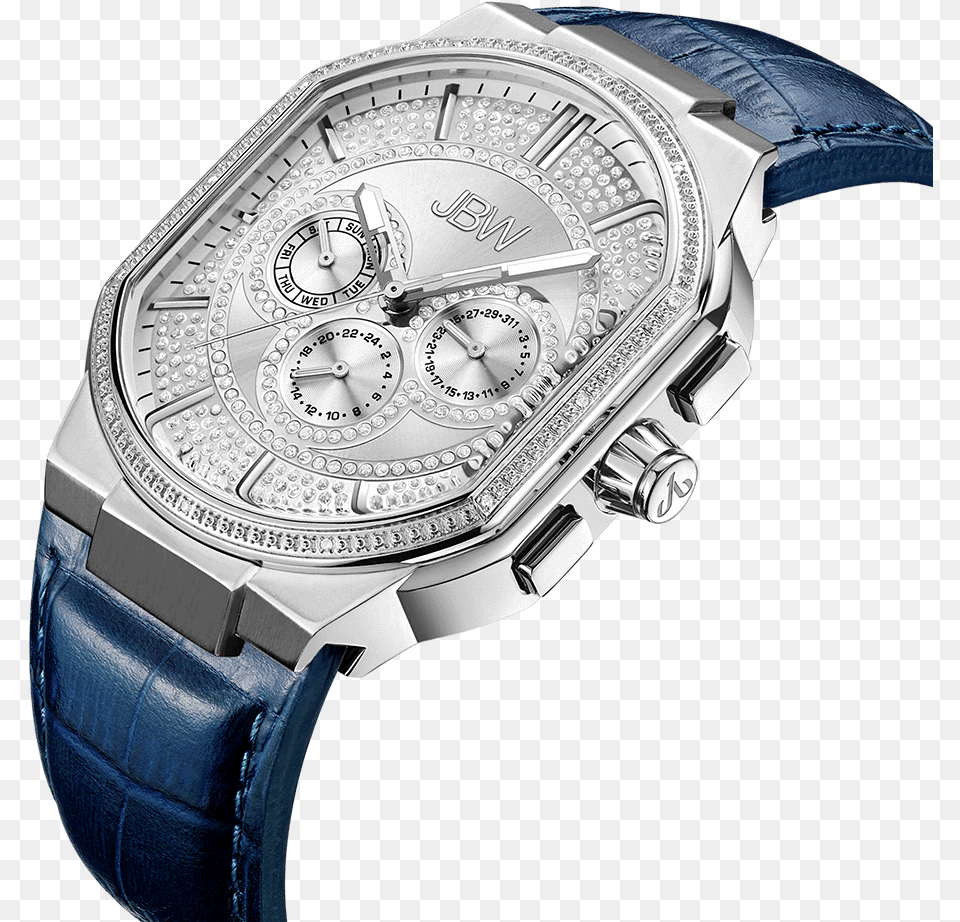 Jbw Orion J6342a Stainless Steel Navy Leather Diamond Jbw Orion, Arm, Body Part, Person, Wristwatch Png Image