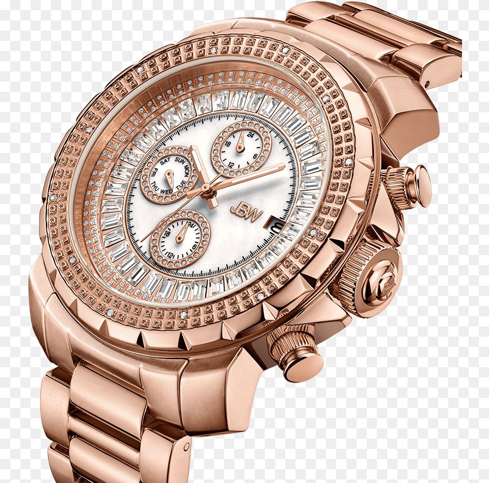 Jbw Titus J6347e Rose Gold Diamond Watch Angle 4493b64e Reloj De Hombre Jbw, Arm, Body Part, Person, Wristwatch Free Png
