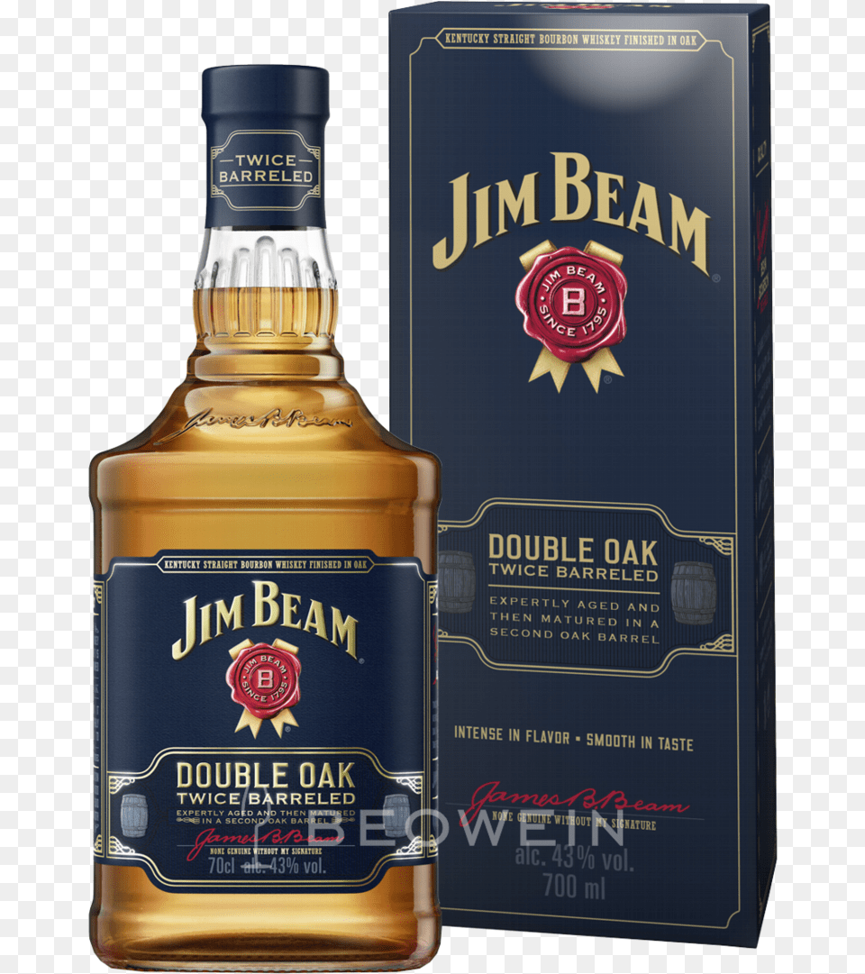 Jeam Beam Double Oak, Alcohol, Beverage, Liquor, Whisky Free Png