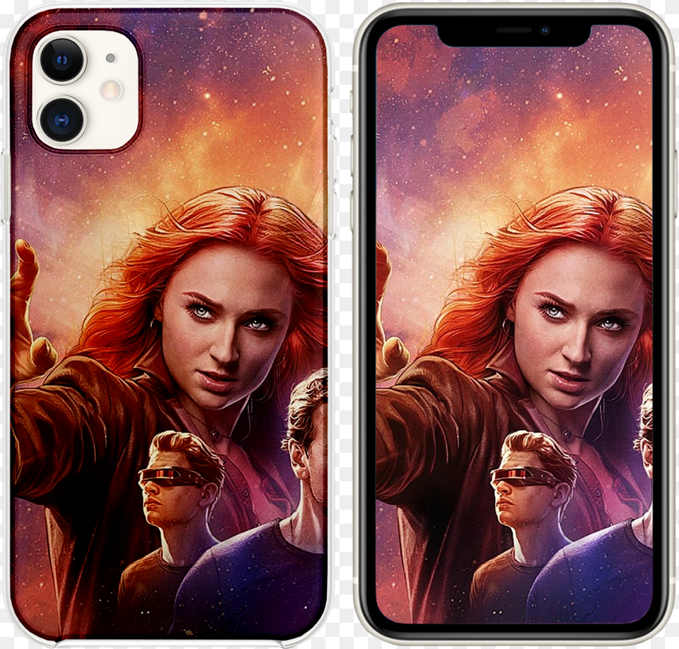 Jean Grey Dark Phoenix Poster, Mobile Phone, Electronics, Phone, Person Free Png Download