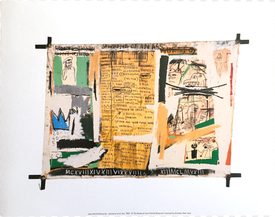 Jean Michel Estate Original Fine Art Print Basquiat Jawbone Of An Ass Free Transparent Png