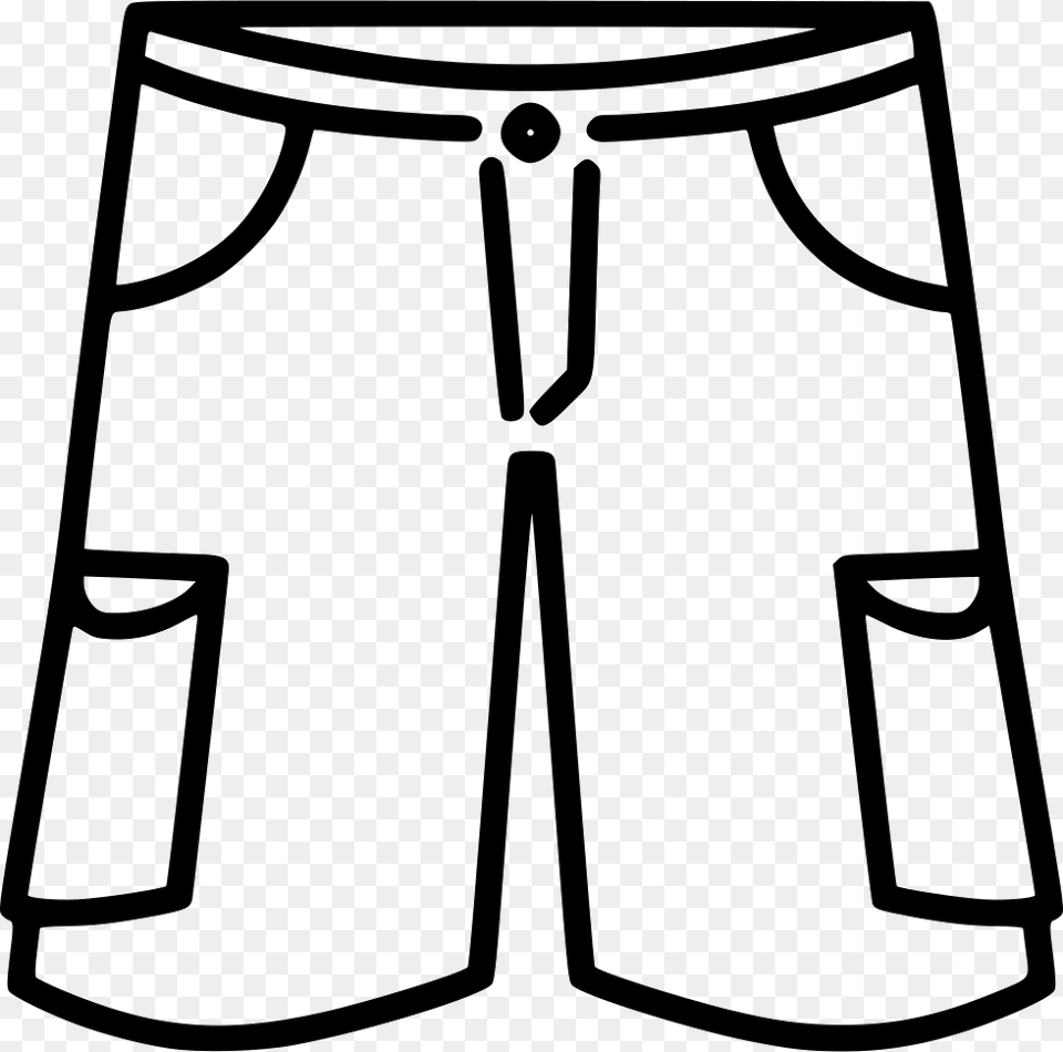 Jean Shorts Clip Art Black And White, Clothing, Pants Png