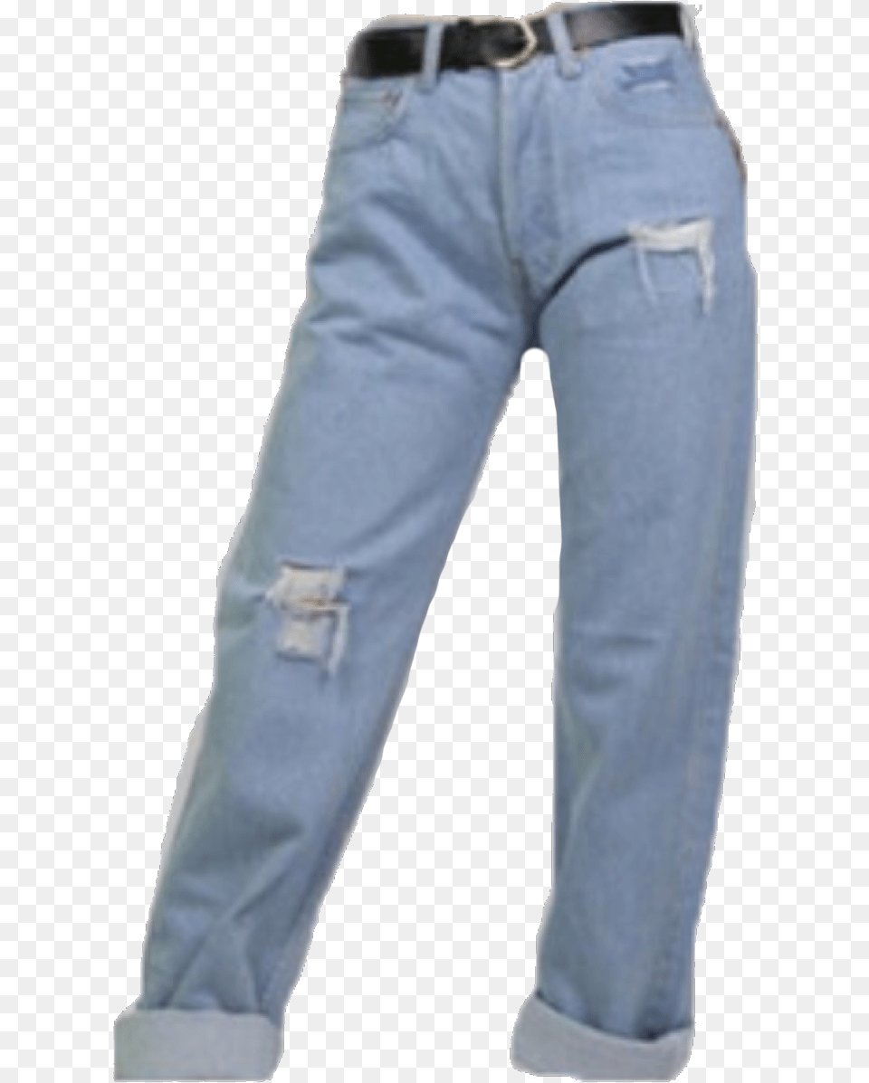 Jeans Belt Clothing Aesthetic Blue Scrunchies Ripped Mom Jeans, Pants, Adult, Male, Man Png