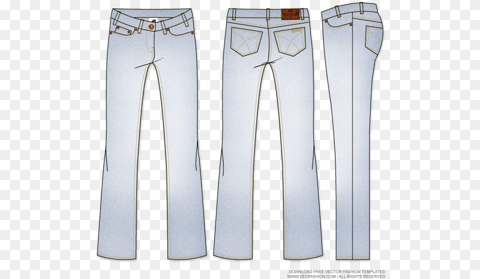 Jeans Clipart Cotton Jeans Template, Clothing, Pants, Accessories, Formal Wear Free Png Download