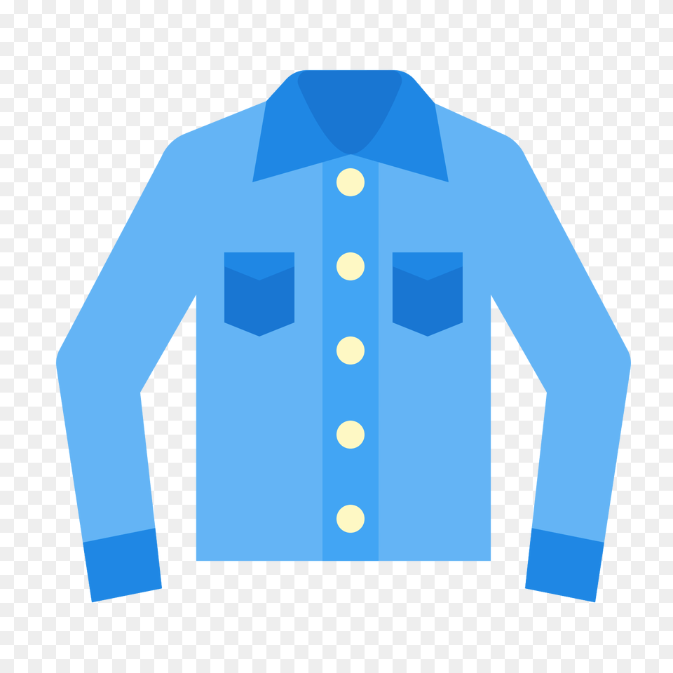Jeans Jacket Icon, Clothing, Coat, Long Sleeve, Shirt Png Image