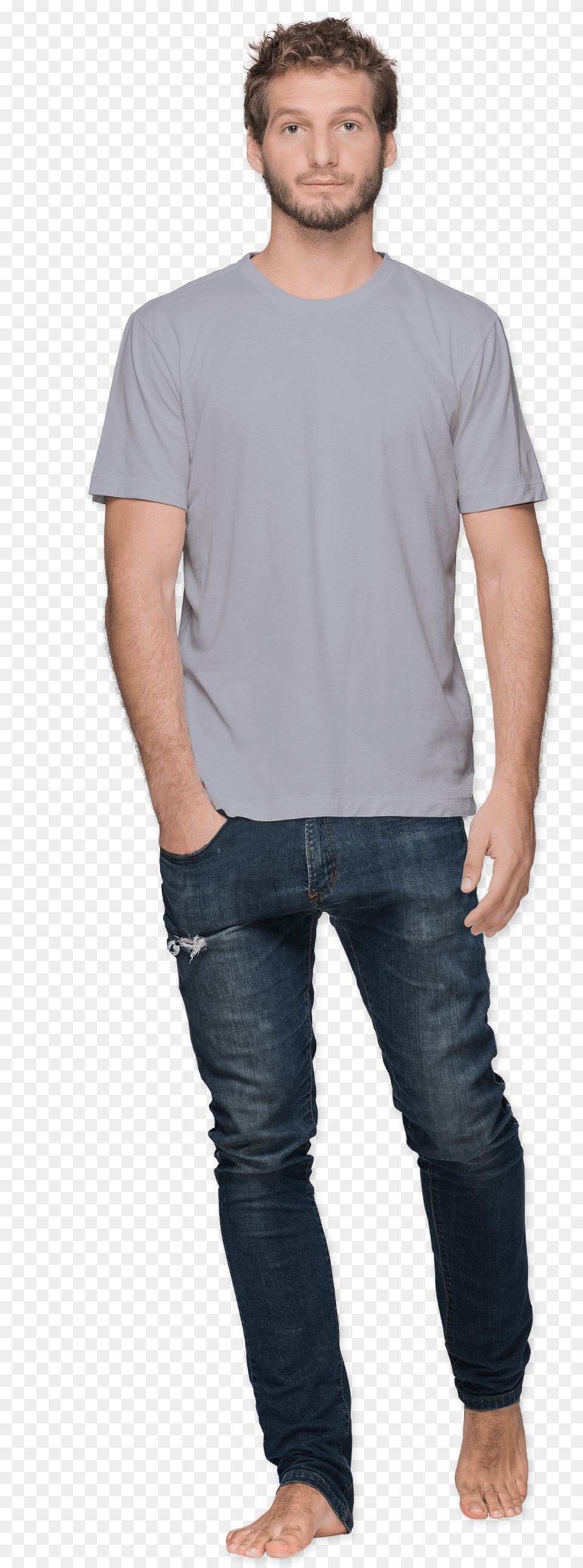 Jeans Men T Shirt, T-shirt, Clothing, Standing, Person Png