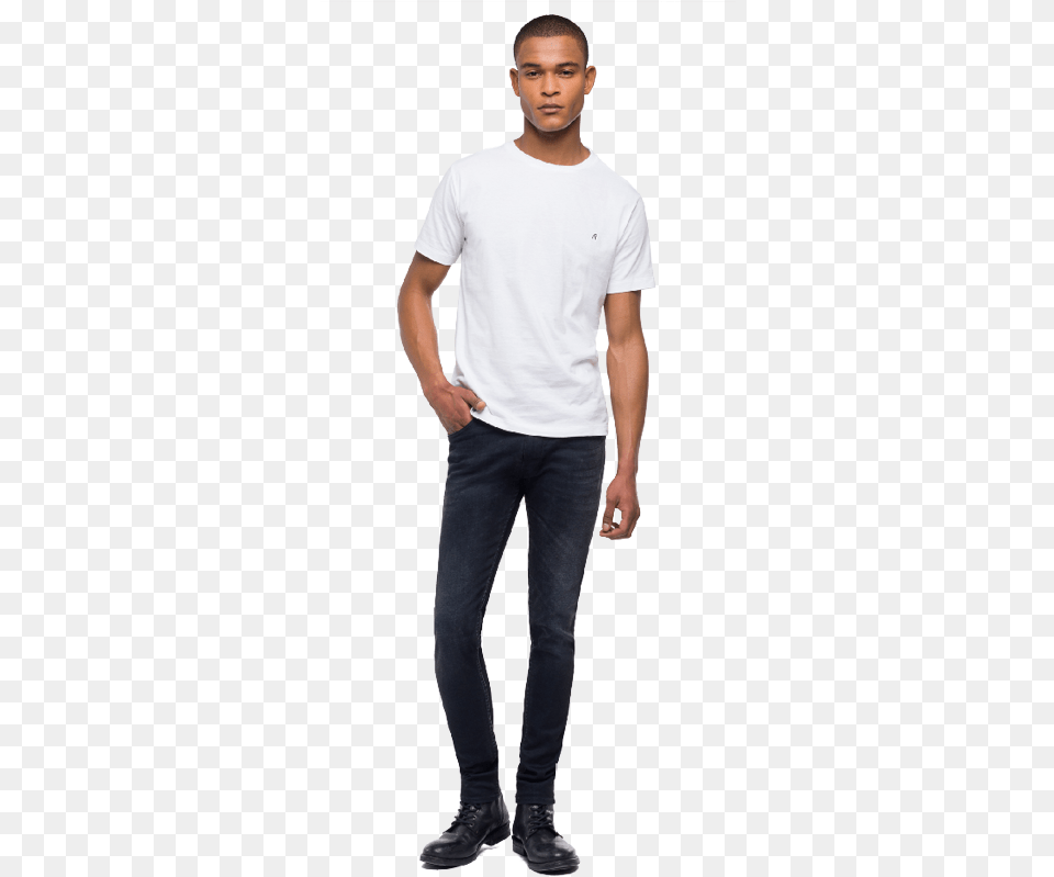 Jeans Replay, T-shirt, Standing, Person, Pants Free Transparent Png