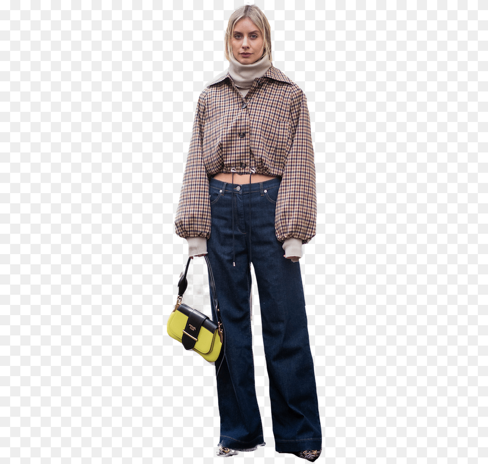 Jeans Styles Jeans Trends Plaid Jacket Street Style, Accessories, Purse, Pants, Long Sleeve Free Transparent Png