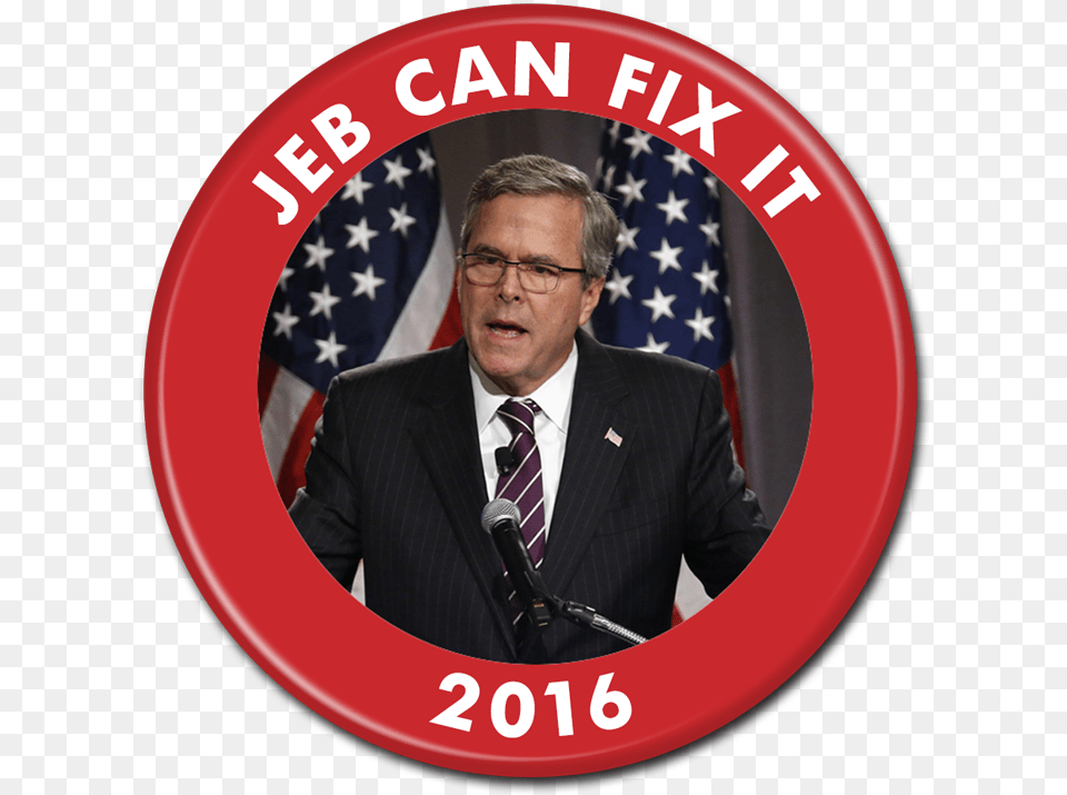 Jeb Bush Button Rand Paul Vs Jeb Bush On The Issues Book, Adult, Person, Man, Male Free Png Download