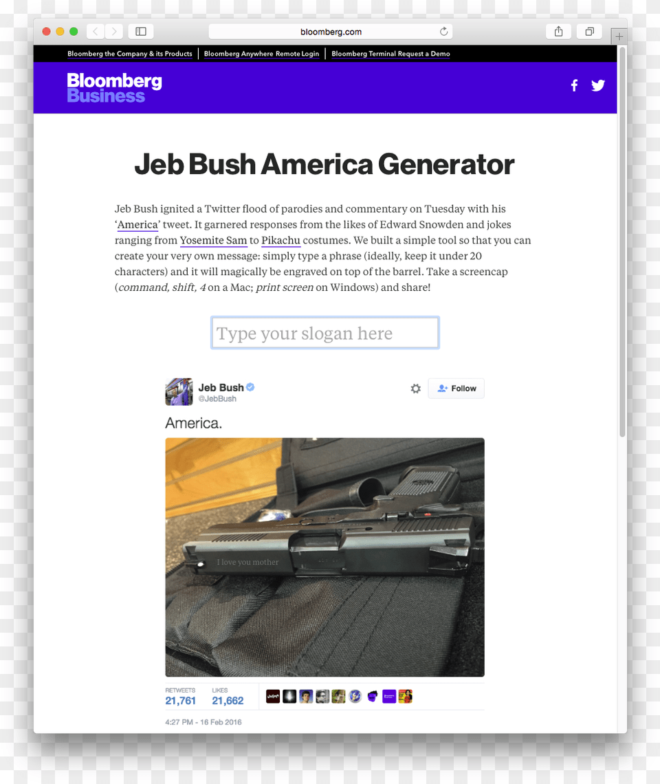 Jeb Bush Gun, File, Firearm, Handgun, Weapon Png Image